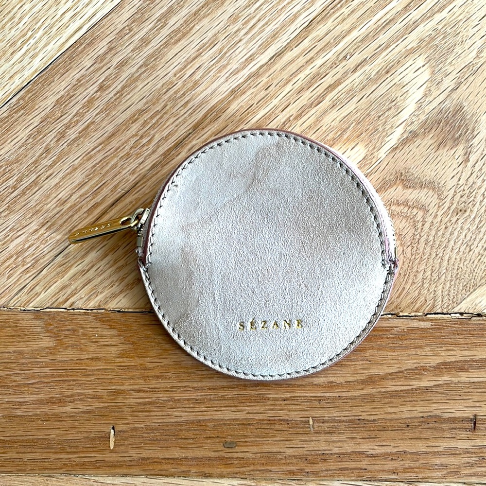 Light pink Sezane coin purse